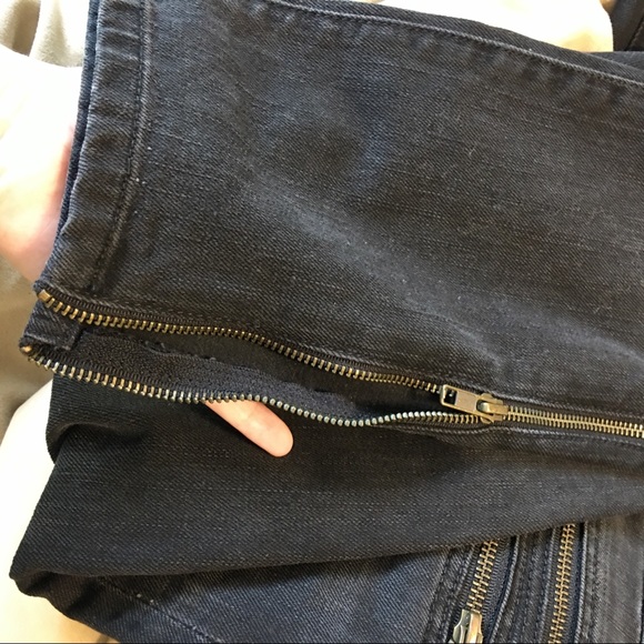 Current/Elliott black multi zip skinny jeans sz 28 - Picture 6 of 8